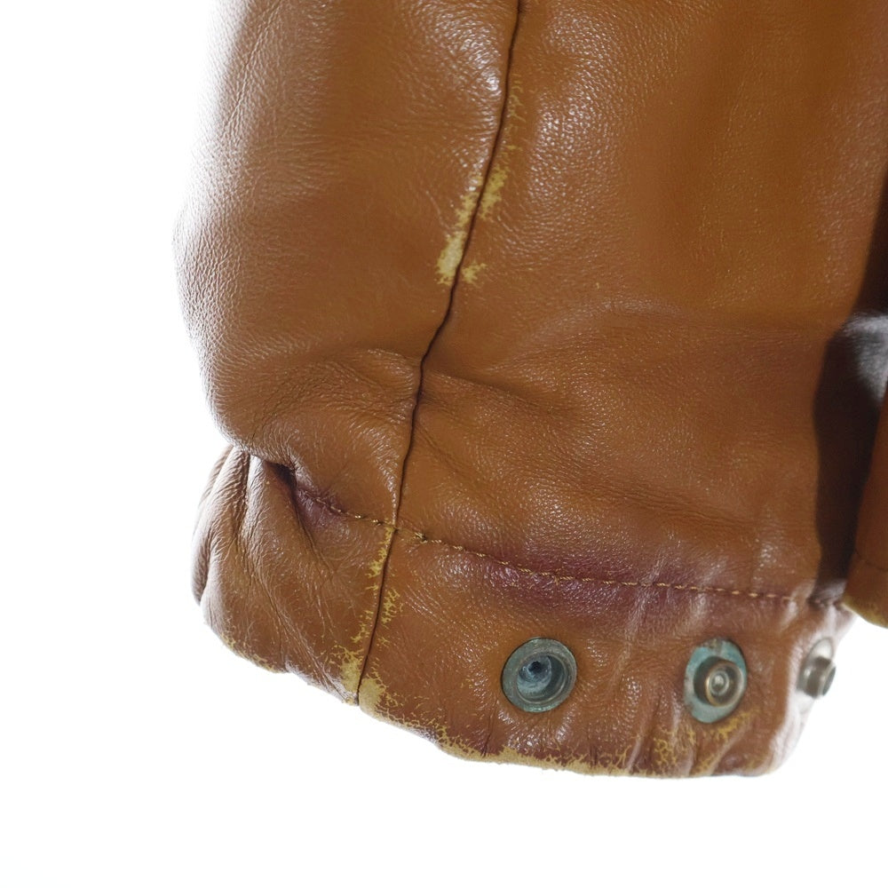 A BATHING APE(アベイシングエイプ) 07AW CLASSIC DOWN JACKET NFS限定復刻モデル クラシック レザーダウンジャケット ブラウン