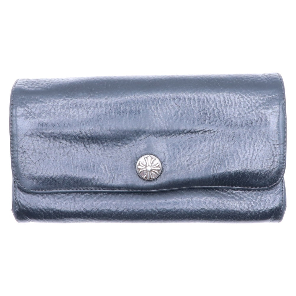 CHROME HEARTS(クロムハーツ) JUDY CROSS BALL ジュディ クロス ボール ボタン レザーウォレット 長財布 ブラック BCA366