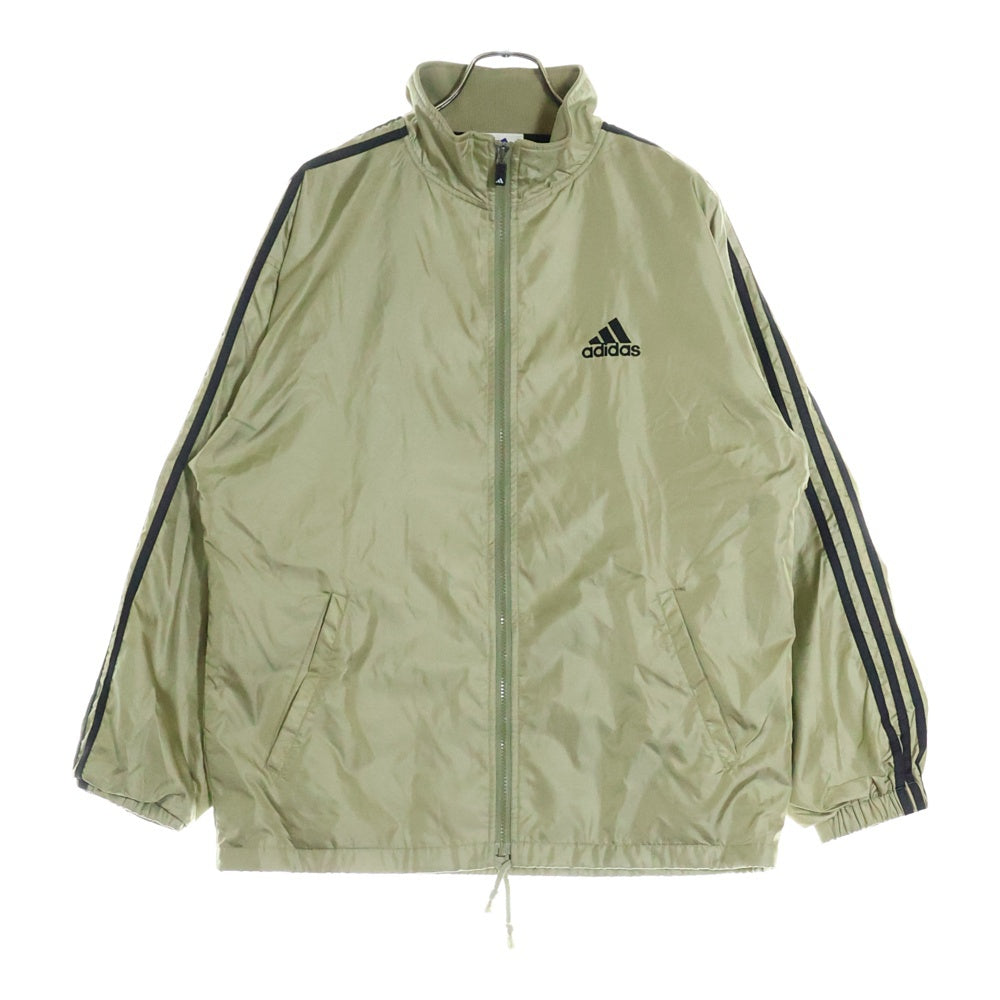 adidas(アディダス) 90S 万国旗タグ スリーストライプ ナイロン ジップアップ トラックジャケット オリーブ