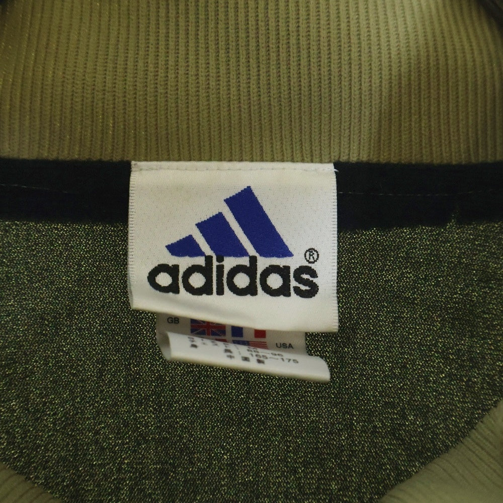 adidas(アディダス) 90S 万国旗タグ スリーストライプ ナイロン ジップアップ トラックジャケット オリーブ