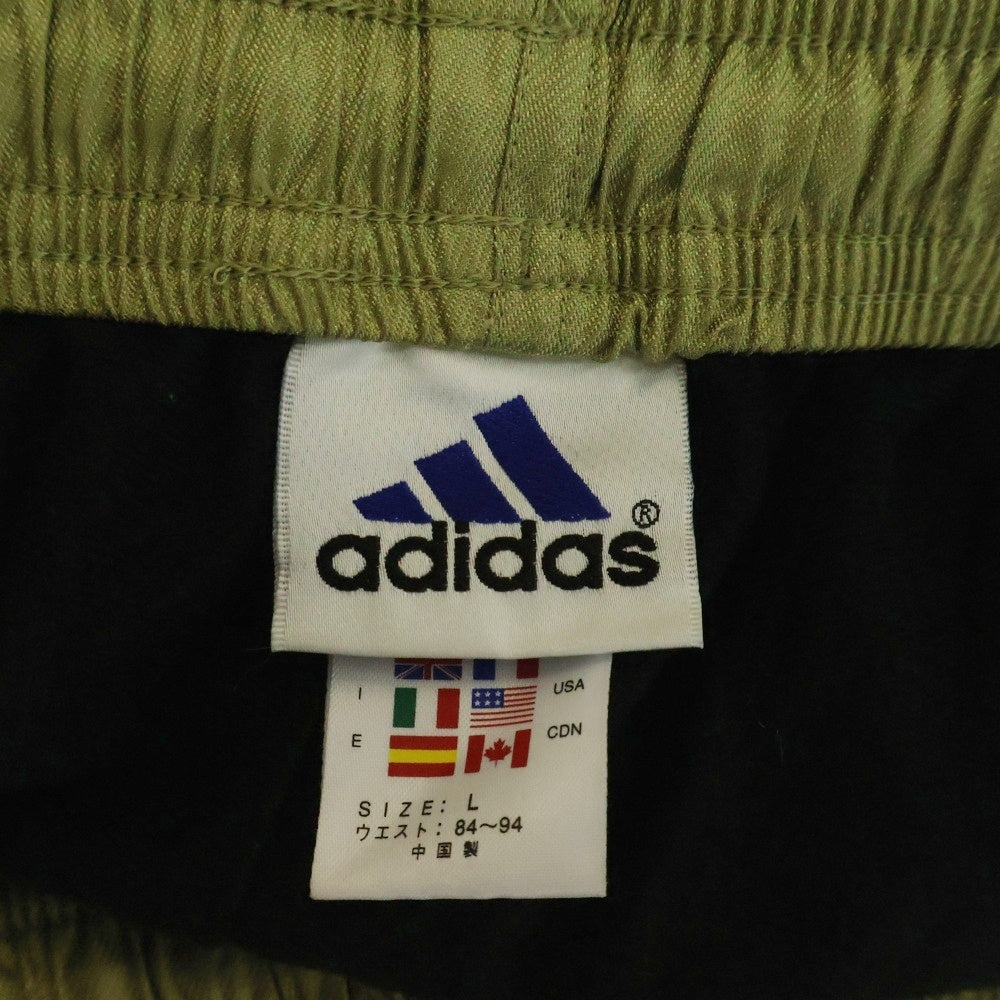 adidas(アディダス) 90S 万国旗タグ スリーストライプ ナイロン トラックパンツ オリーブ