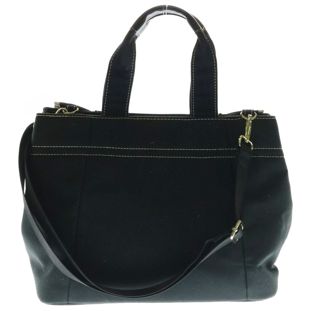 JILL STUART(ジル スチュアート) フリル キャンバス 2WAY ハンド ショルダーバッグ レディース ブラック 125-1283208