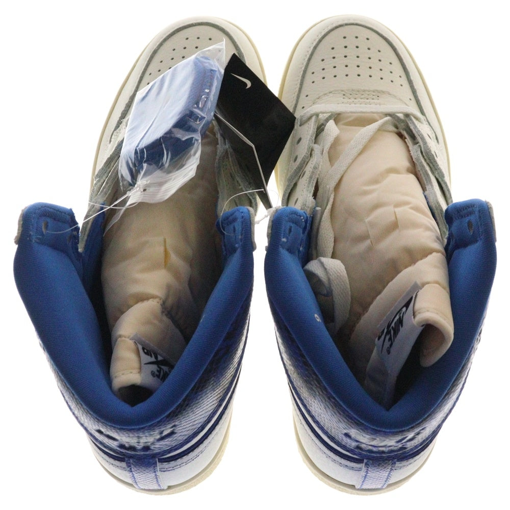 NIKE(ナイキ) ×Awake NY JORDAN AIR SHIP SP Game Royal アウェイク ジョーダン エアシップ ゲームロイヤル ハイカットスニーカー ホワイト/ブルー US9/27cm FN8675-104