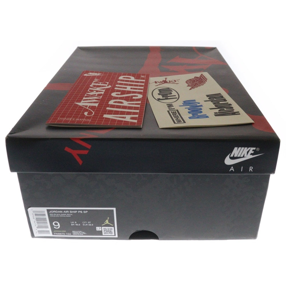 NIKE(ナイキ) ×Awake NY JORDAN AIR SHIP SP Game Royal アウェイク ジョーダン エアシップ ゲームロイヤル ハイカットスニーカー ホワイト/ブルー US9/27cm FN8675-104