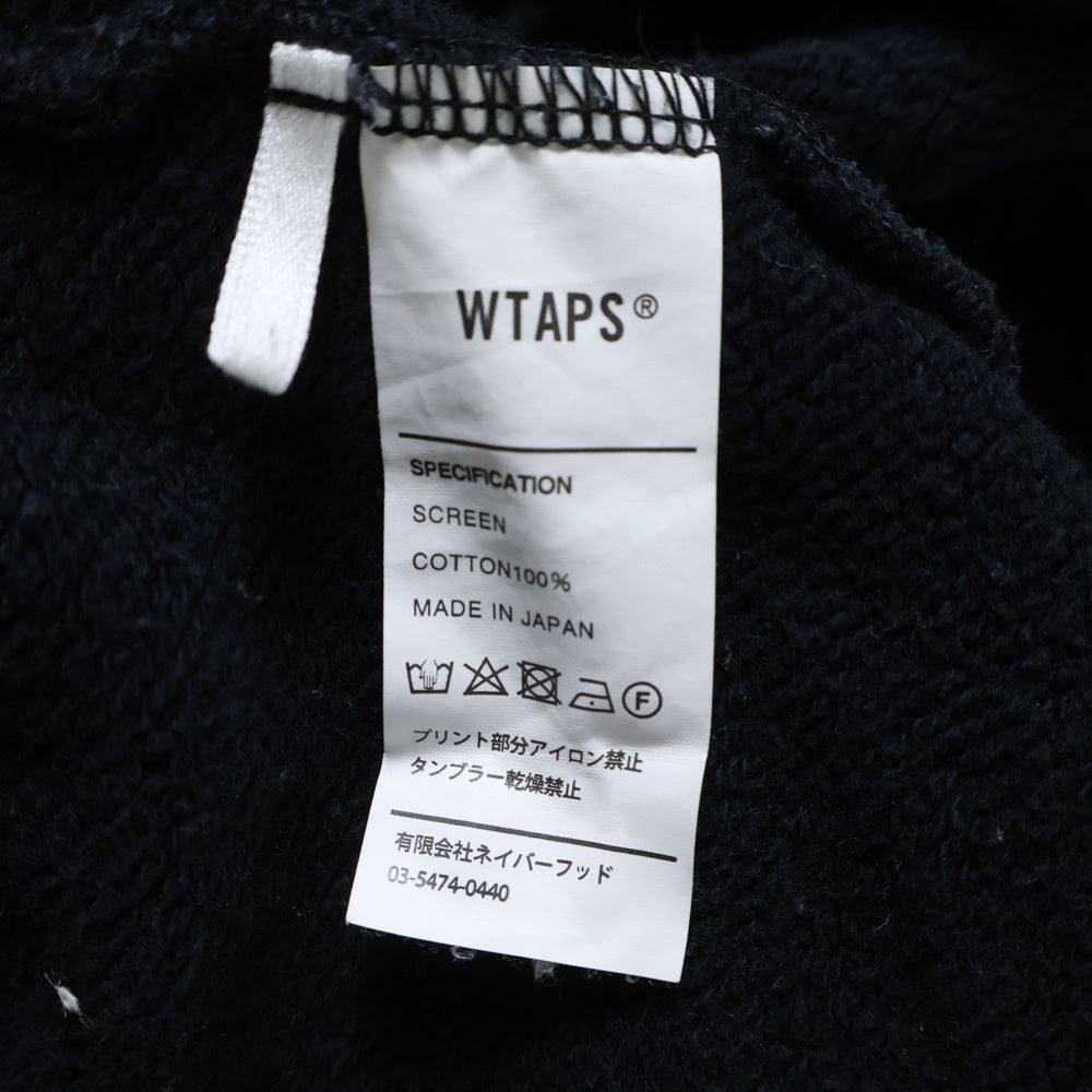 WTAPS(ダブルタップス) 19AW SCREEN DTOM SWEAT HOODIE スクリーン 両面プリント フーデット スウェット パーカー ブラック