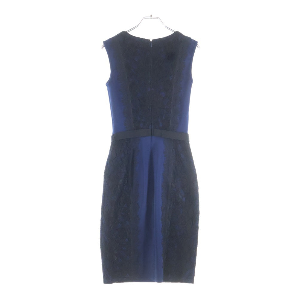 TADASHI SHOJI(タダシショウジ) レース装飾 ノースリーブ ミディアム タイトドレス ネイビー レディース AGD1751MJ