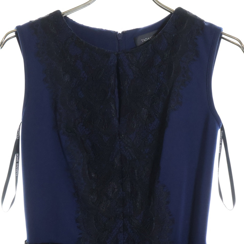 TADASHI SHOJI(タダシショウジ) レース装飾 ノースリーブ ミディアム タイトドレス ネイビー レディース AGD1751MJ