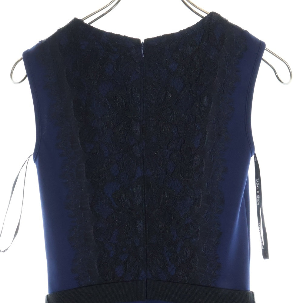 TADASHI SHOJI(タダシショウジ) レース装飾 ノースリーブ ミディアム タイトドレス ネイビー レディース AGD1751MJ