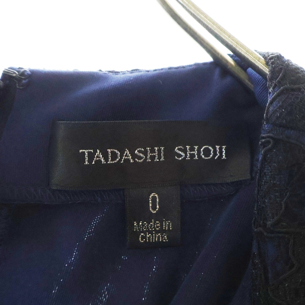 TADASHI SHOJI(タダシショウジ) レース装飾 ノースリーブ ミディアム タイトドレス ネイビー レディース AGD1751MJ