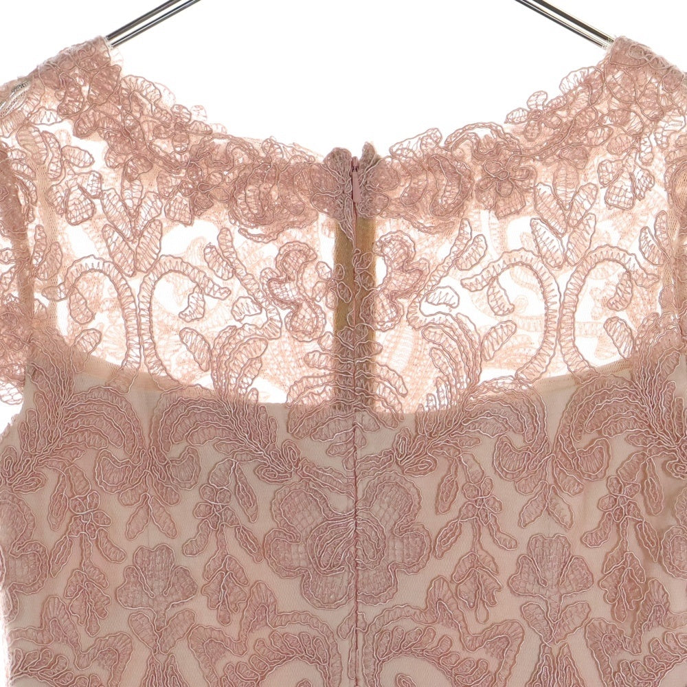 TADASHI SHOJI(タダシショウジ) CORDED EMBROIDERY ON TULLE CAP SLEEVE DRESS コードエンブロイダリー チュール キャップスリーブ ドレス ワンピース レディース ピンク ALX1812M