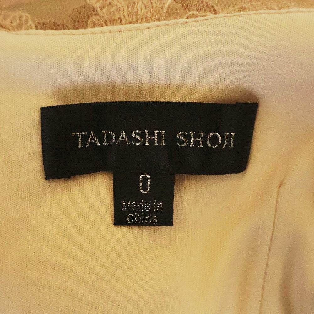TADASHI SHOJI(タダシショウジ) CORDED EMBROIDERY ON TULLE CAP SLEEVE DRESS コードエンブロイダリー チュール キャップスリーブ ドレス ワンピース レディース ピンク ALX1812M