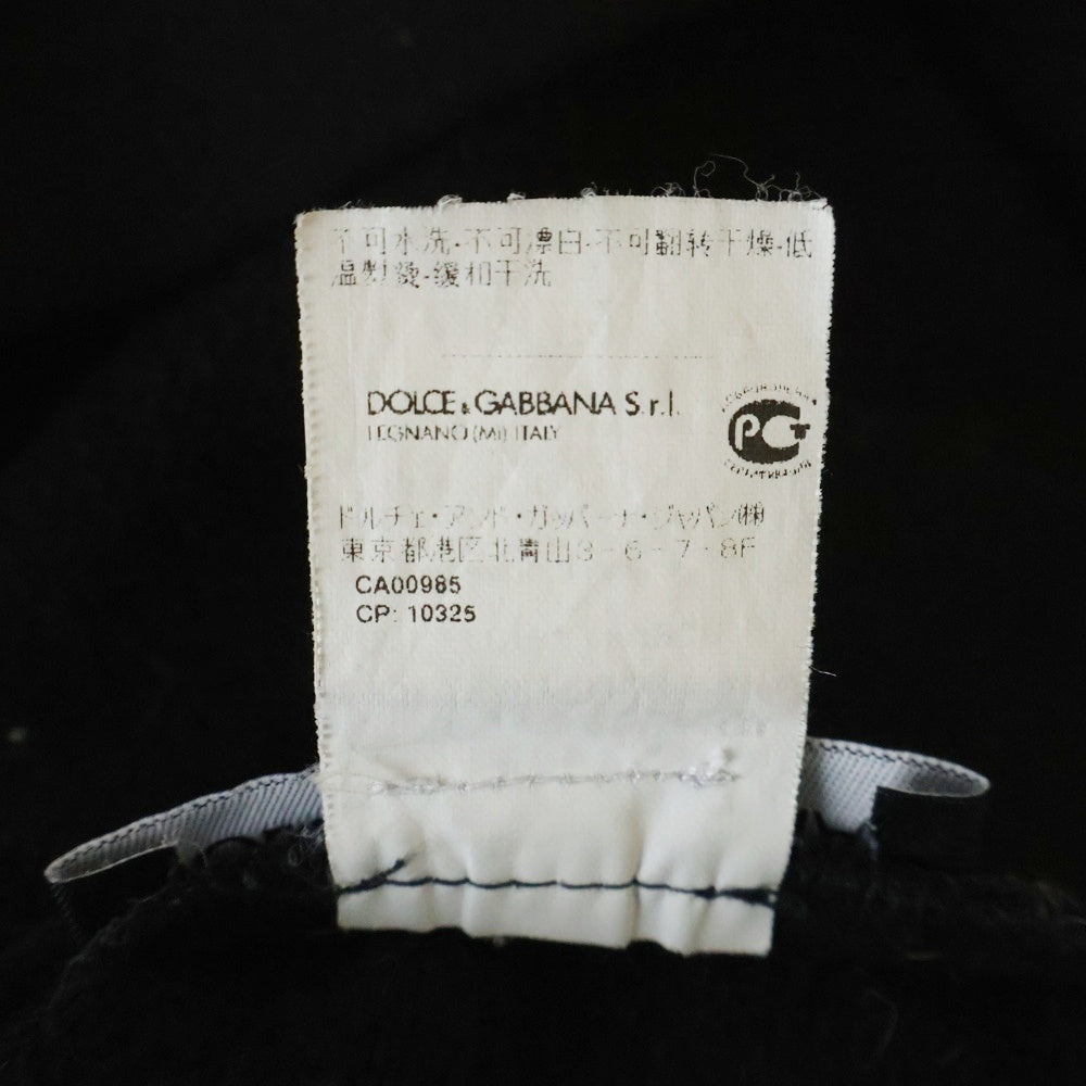 DOLCE & GABBANA(ドルチェアンドガッバーナ) ラナウール パワーショルダー パッチポケット クルーネック ドレス ワンピース レディース ブラック F6BT3T