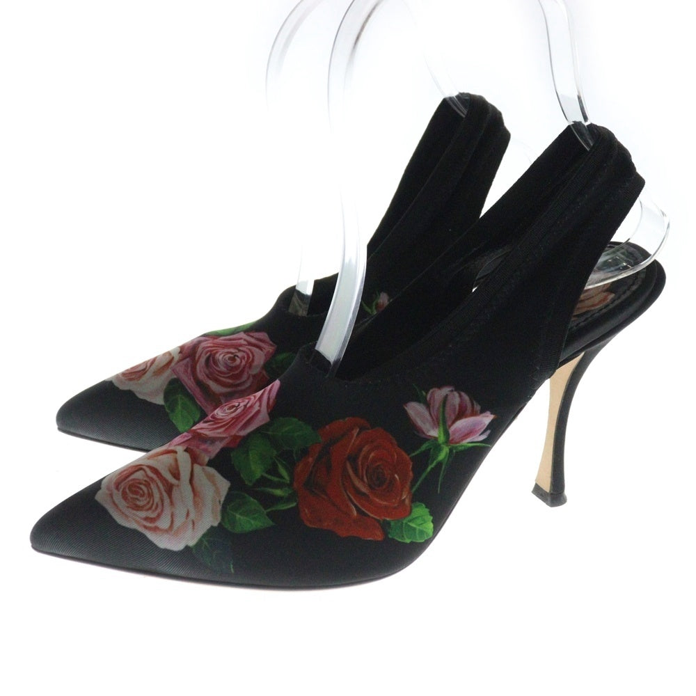 DOLCE & GABBANA(ドルチェアンドガッバーナ) フローラル プリント ポインテッドトゥ ハイヒール パンプス シューズ マルチカラー