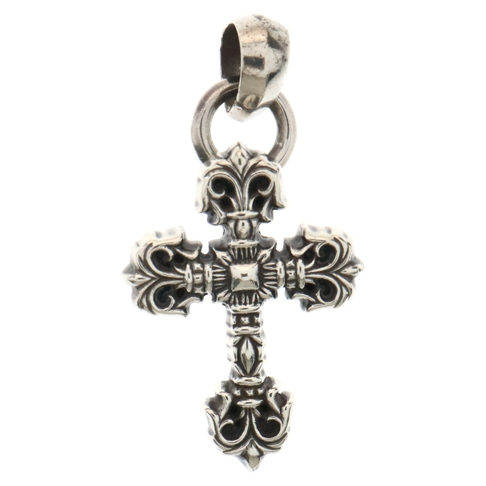 CHROME HEARTS(クロムハーツ) FILIG CROSS-XSM W BALE フィリグリークロスXSベイル wベイル ネックレストップ シルバー BCA262