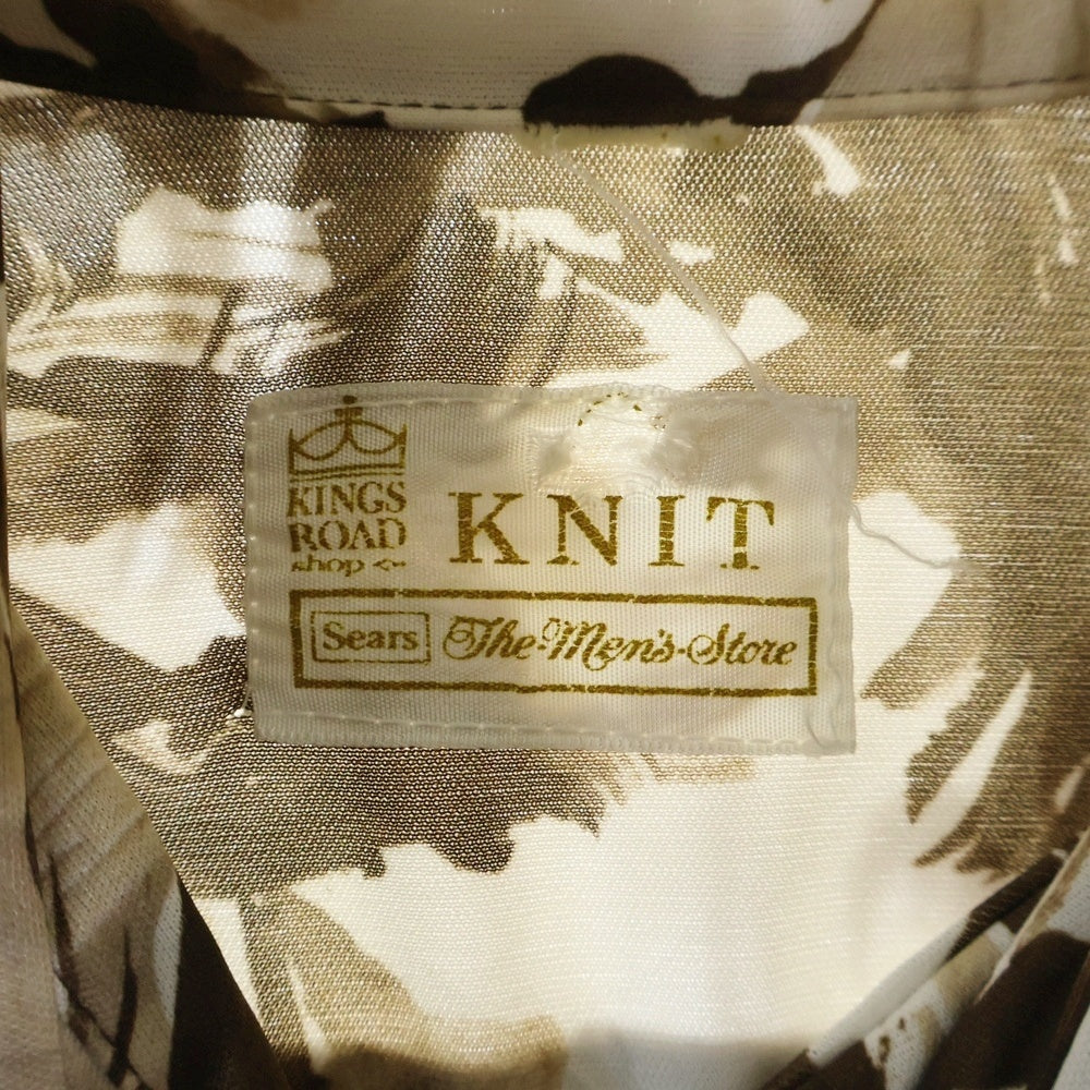VINTAGE(ヴィンテージ) 70S VINTAGE SEARS KINGS LOAD L/S SHIRT ヴィンテージ シアーズ キングスロード ホース総柄 長袖シャツ ブラウン