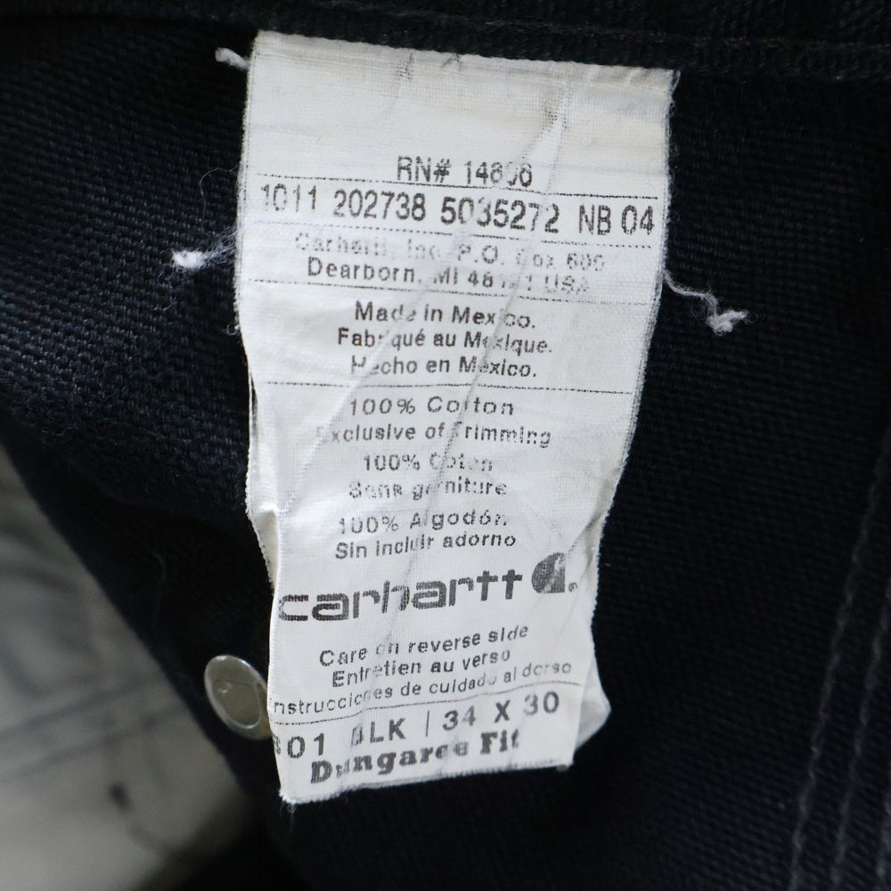 CARHARTT(カーハート) DOUBLE KNEE PANT ダブルニー ワークペインターパンツ メキシコ製 ブラック B01 BLK