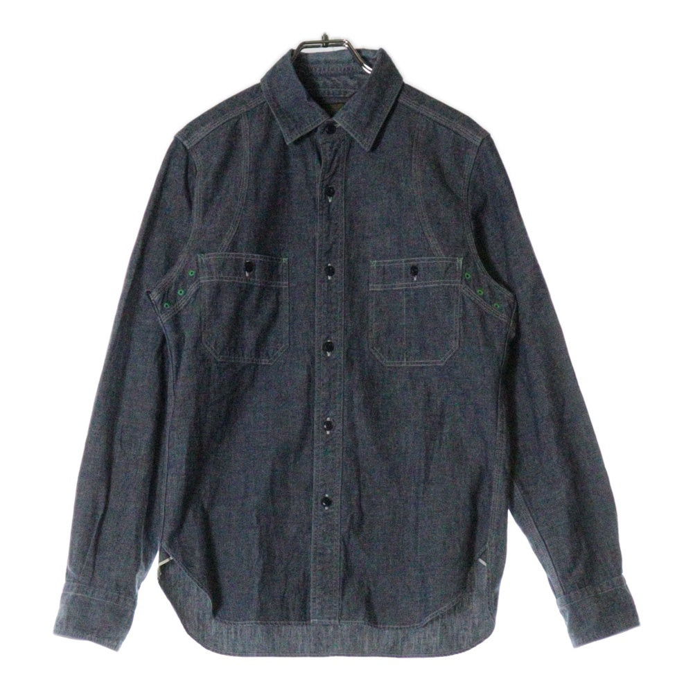 NIGEL CABOURN(ナイジェルケーボン) シャンブレー メディカル 長袖 シャツ インディゴ