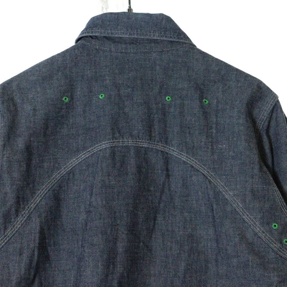 NIGEL CABOURN(ナイジェルケーボン) シャンブレー メディカル 長袖 シャツ インディゴ