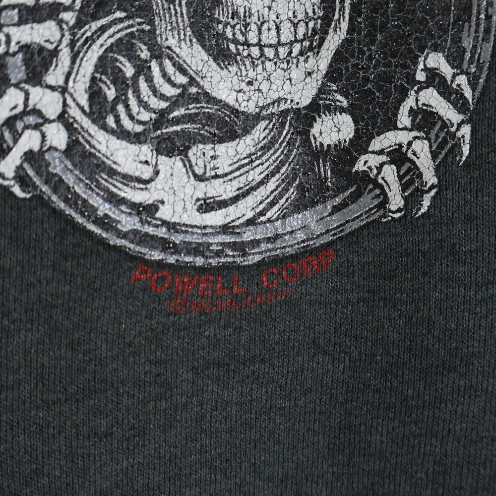 VINTAGE(ヴィンテージ) 80s POWELL BONES BRIGADE リッパー スウェットトレーナー ダークグレー