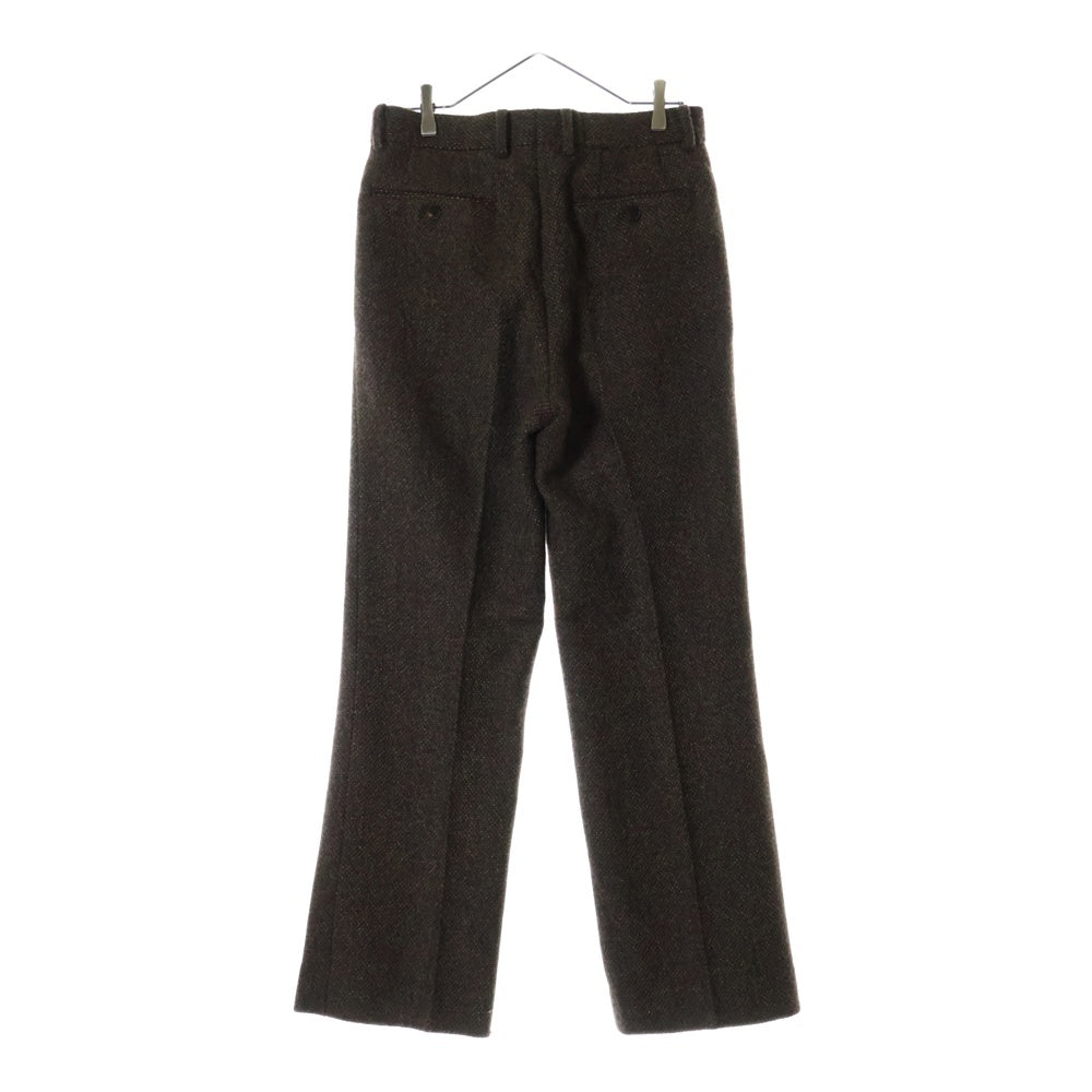 AURALEE(オーラリー) 24AW LAMA SHETLAND WOOL TWEED SLACKS ラマ シェットランド ウール テイラード スラックス ブラウン A24AP04LS