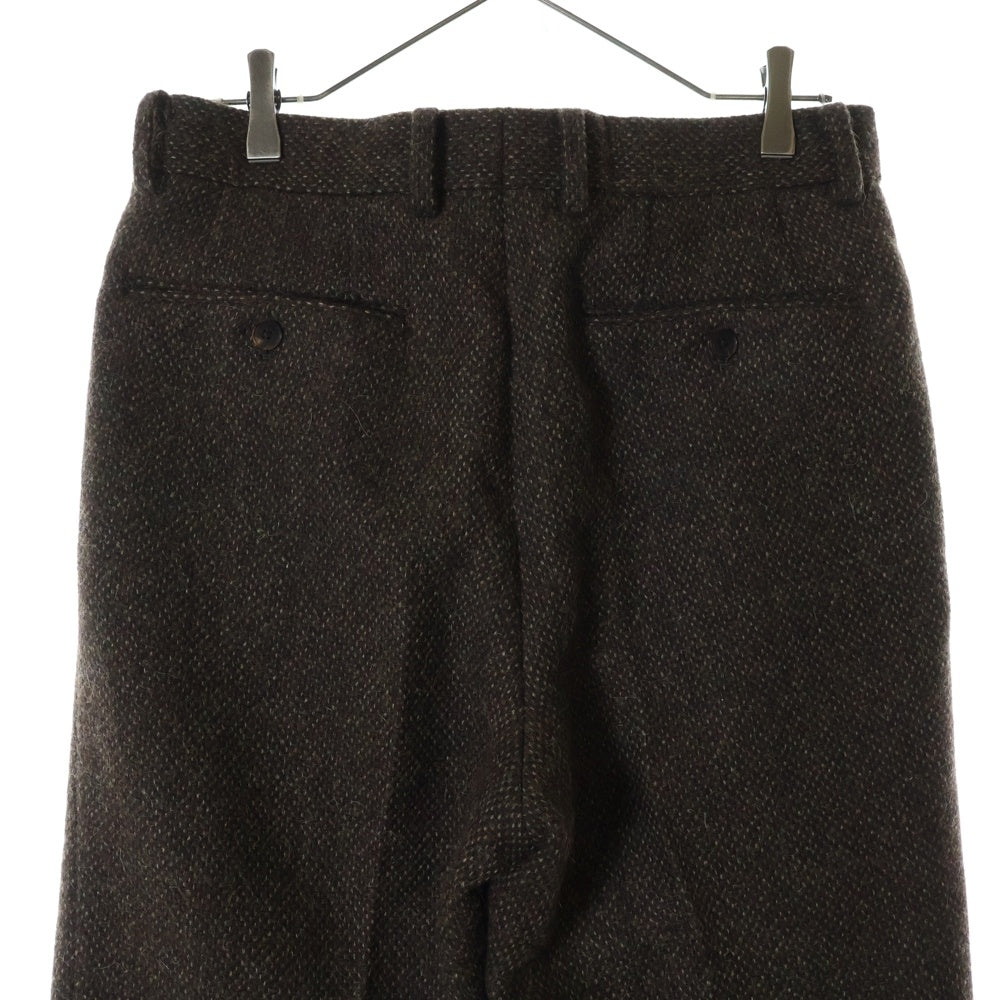 AURALEE(オーラリー) 24AW LAMA SHETLAND WOOL TWEED SLACKS ラマ シェットランド ウール テイラード スラックス ブラウン A24AP04LS