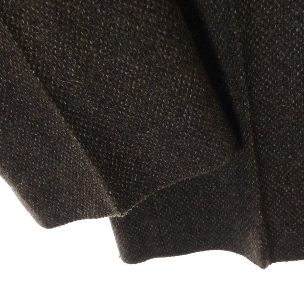 AURALEE(オーラリー) 24AW LAMA SHETLAND WOOL TWEED SLACKS ラマ シェットランド ウール テイラード スラックス ブラウン A24AP04LS