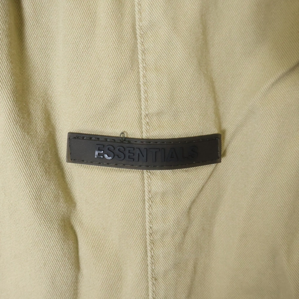 FEAR OF GOD ESSENTIALS(フィアオブゴッド エッセンシャルズ) ラバーロゴ ドローコード コットン イージーパンツ ベージュ