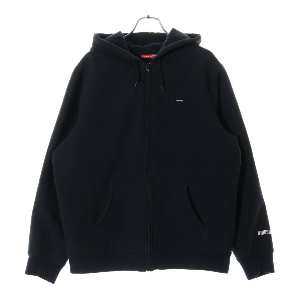 SUPREME(シュプリーム) 20AW WINDSTOPPER Zip Up Hooded Sweatshirt ウィンドストッパー スモールボックスロゴ フリース ジップアップパーカー ブラック