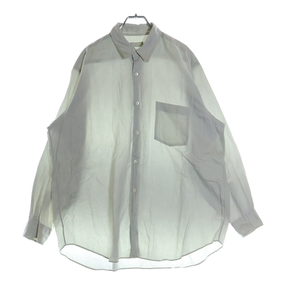 COMME des GARCONS HOMME(コムデギャルソンオム) 93AW 田中期 田中オム 銀タグ ロングスリーブ 長袖 プレーン シャツ グレー HE-030120