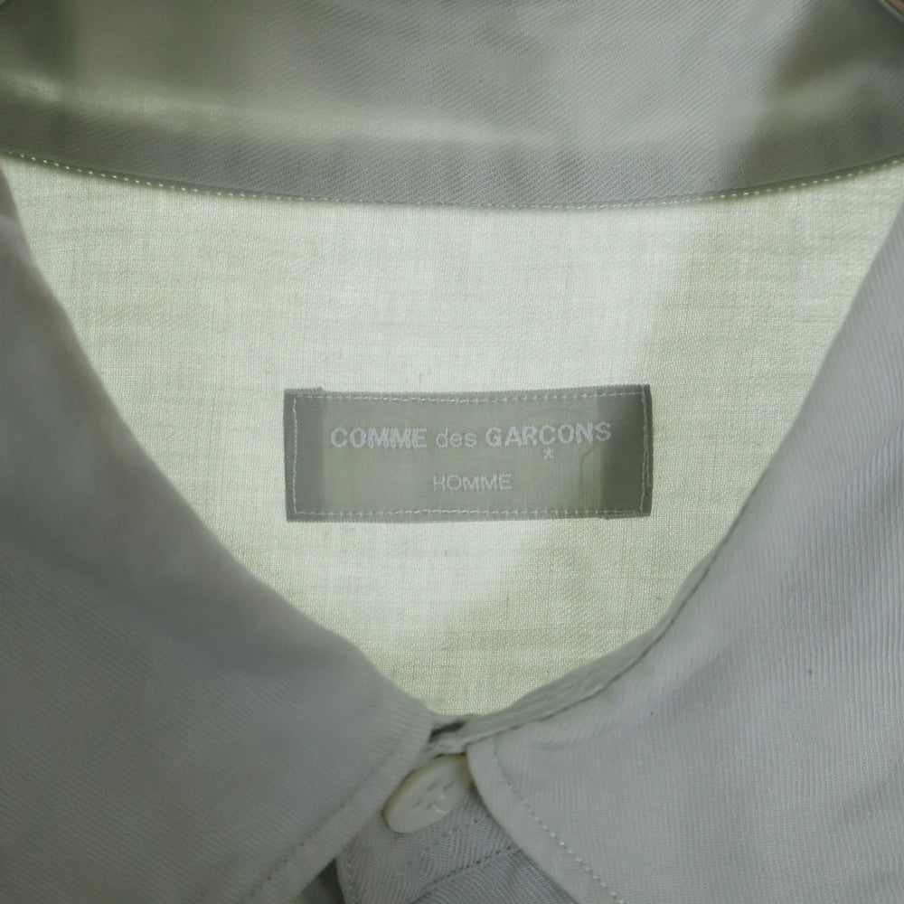 COMME des GARCONS HOMME(コムデギャルソンオム) 93AW 田中期 田中オム 銀タグ ロングスリーブ 長袖 プレーン シャツ グレー HE-030120