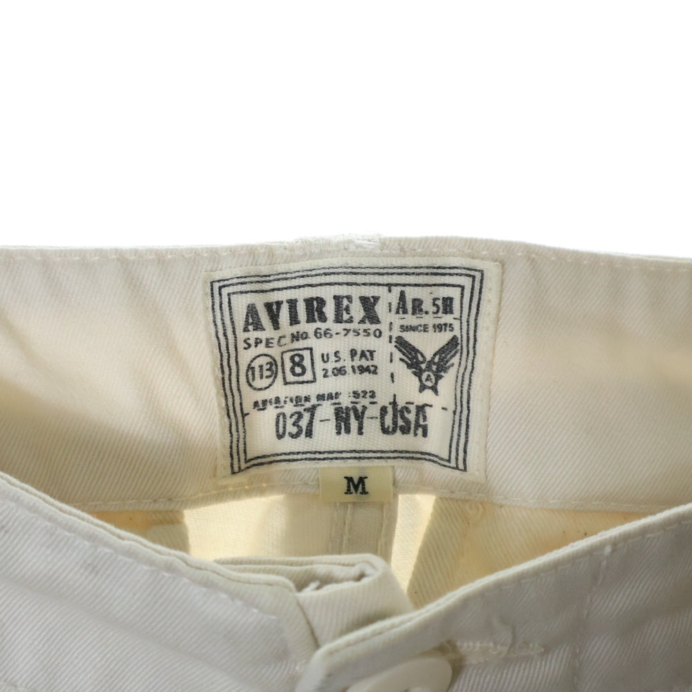 AVIREX(アヴィレックス) FATIGUE SHORTS ファティーグ カーゴ ショーツ ハーフパンツ アイボリー 6166118