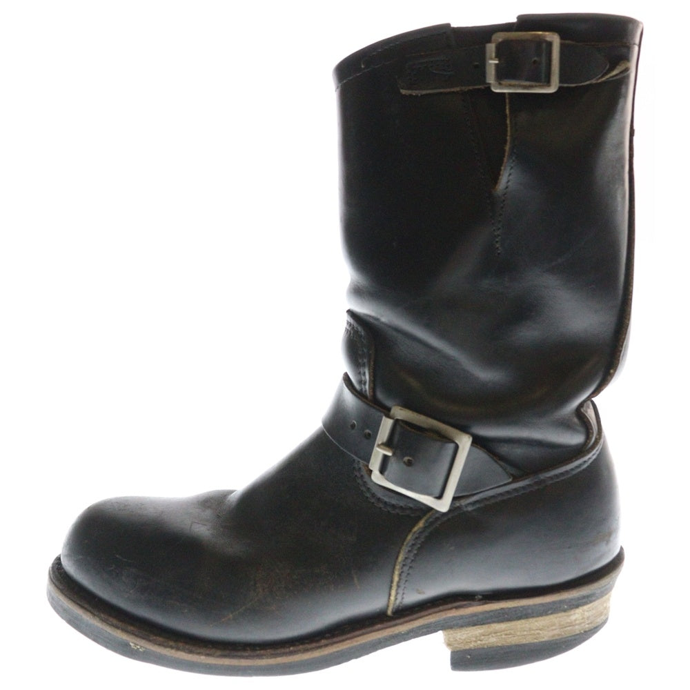 RED WING(レッド ウイング) 90S プリント羽タグ PT91 レザー エンジニア ブーツ ブラック ANSI Z41 PT91 MI/75 C/75
