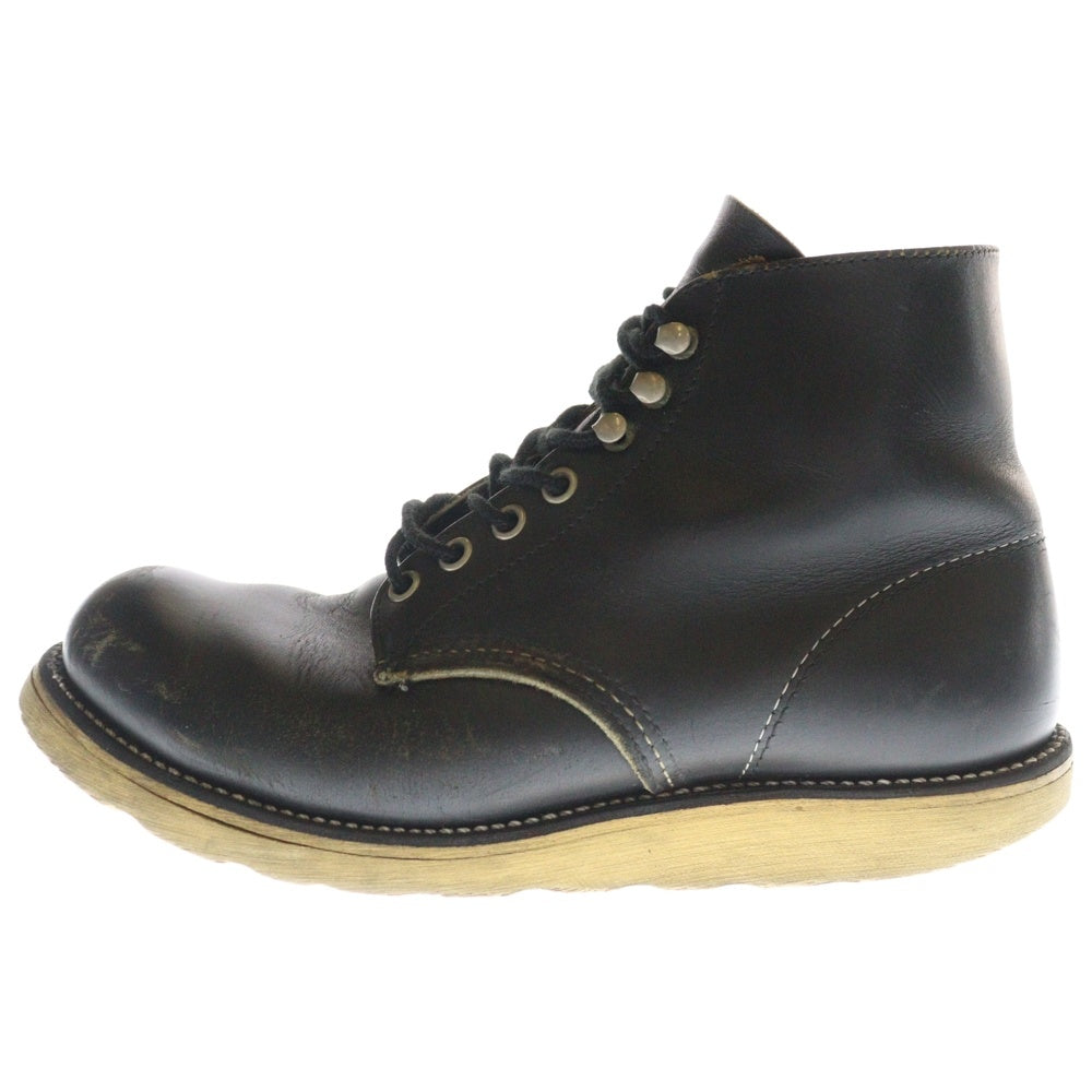 RED WING(レッド ウイング) 90S 新 四角犬タグ 6-inch Classic Round クラシックラウンド レースアップ レザー ブーツ ブラック 8165