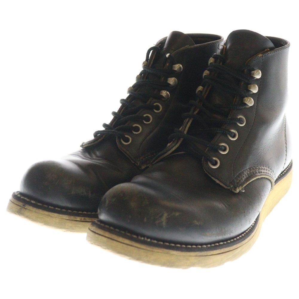 RED WING(レッド ウイング) 90S 新 四角犬タグ 6-inch Classic Round クラシックラウンド レースアップ レザー ブーツ ブラック 8165