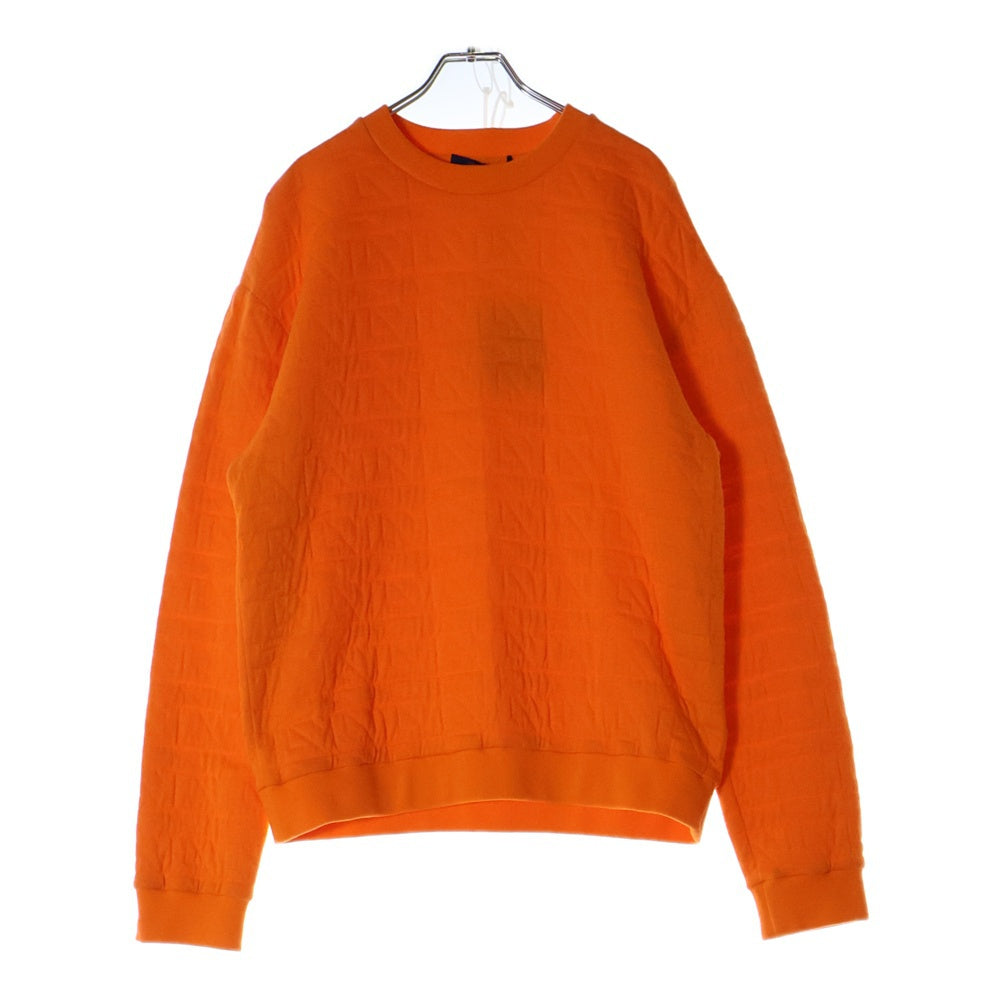 LOUIS VUITTON(ルイヴィトン) 23SS LVステッチ 総柄 クルーネック カットソー スウェット トレーナー オレンジ RM231M TK7 HOY33W