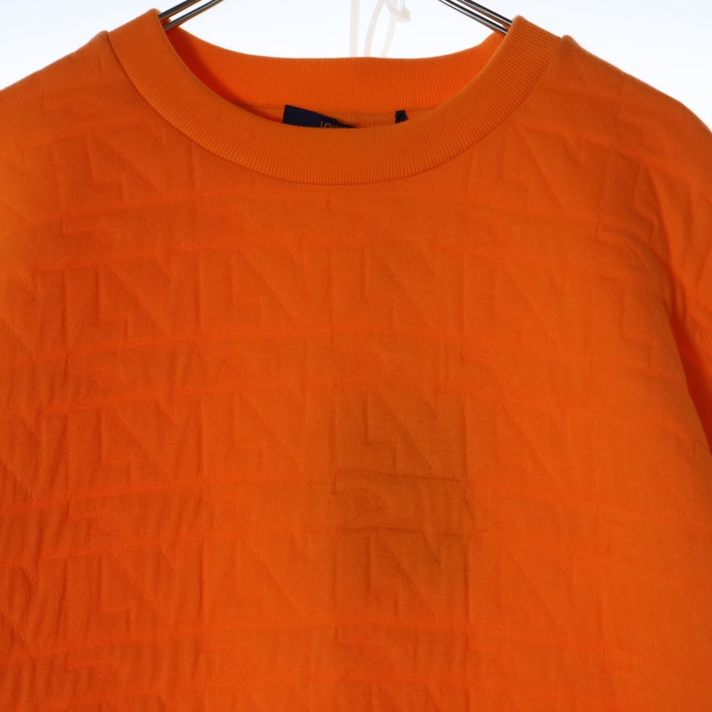 LOUIS VUITTON(ルイヴィトン) 23SS LVステッチ 総柄 クルーネック カットソー スウェット トレーナー オレンジ RM231M TK7 HOY33W