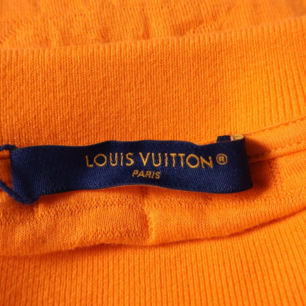LOUIS VUITTON(ルイヴィトン) 23SS LVステッチ 総柄 クルーネック カットソー スウェット トレーナー オレンジ RM231M TK7 HOY33W