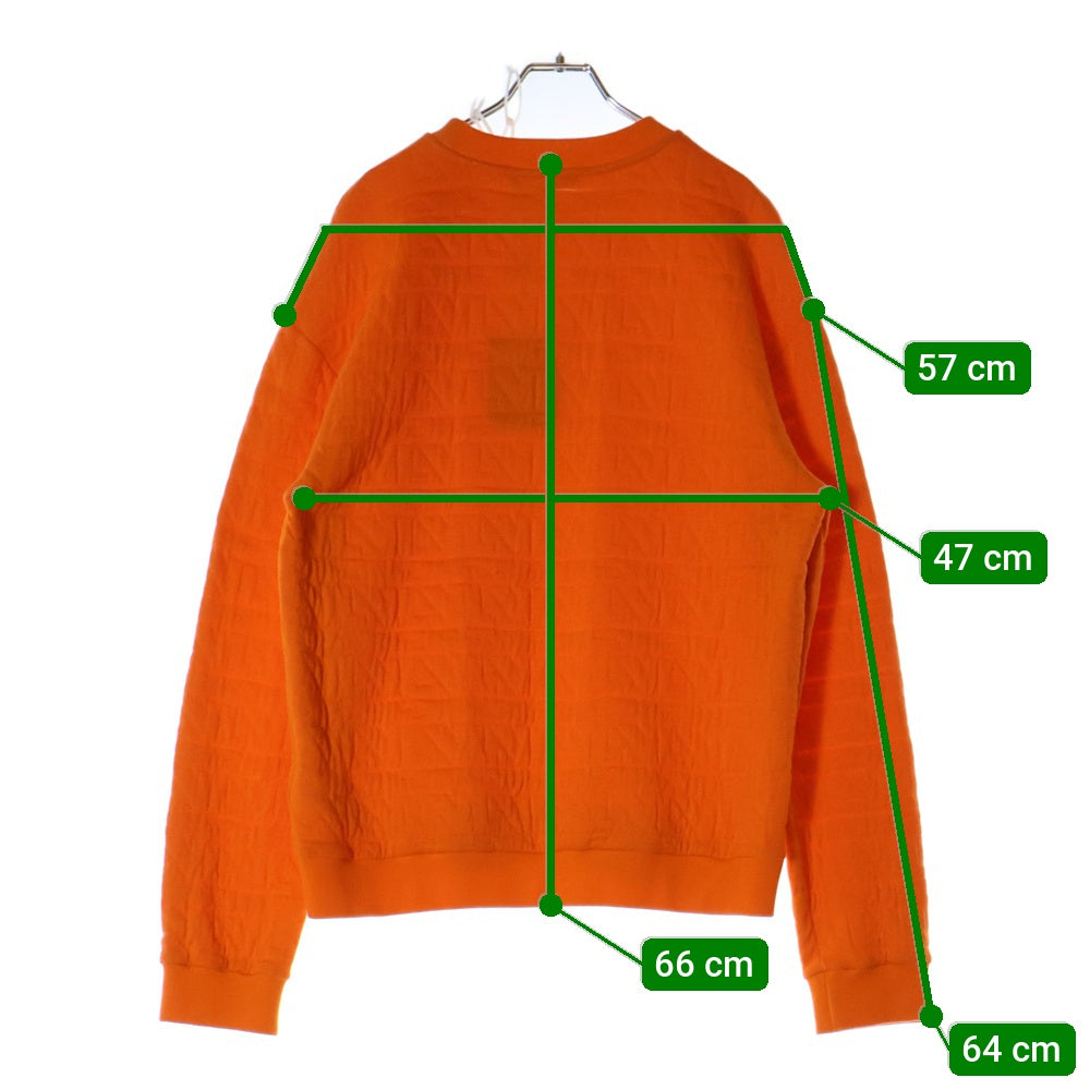LOUIS VUITTON(ルイヴィトン) 23SS LVステッチ 総柄 クルーネック カットソー スウェット トレーナー オレンジ RM231M TK7 HOY33W