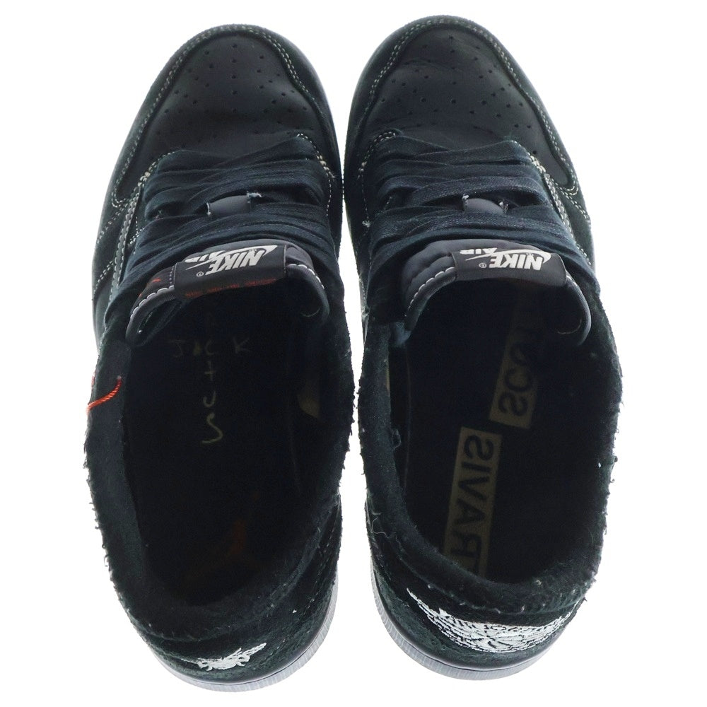 NIKE(ナイキ) ×TRAVIS SCOTT AIR JORDAN 1 LOW OG SP BLACK PHANTOM トラヴィススコット エアジョーダン1 ブラックファントム ローカットスニーカー US8.5/26.5cm DM7866-001