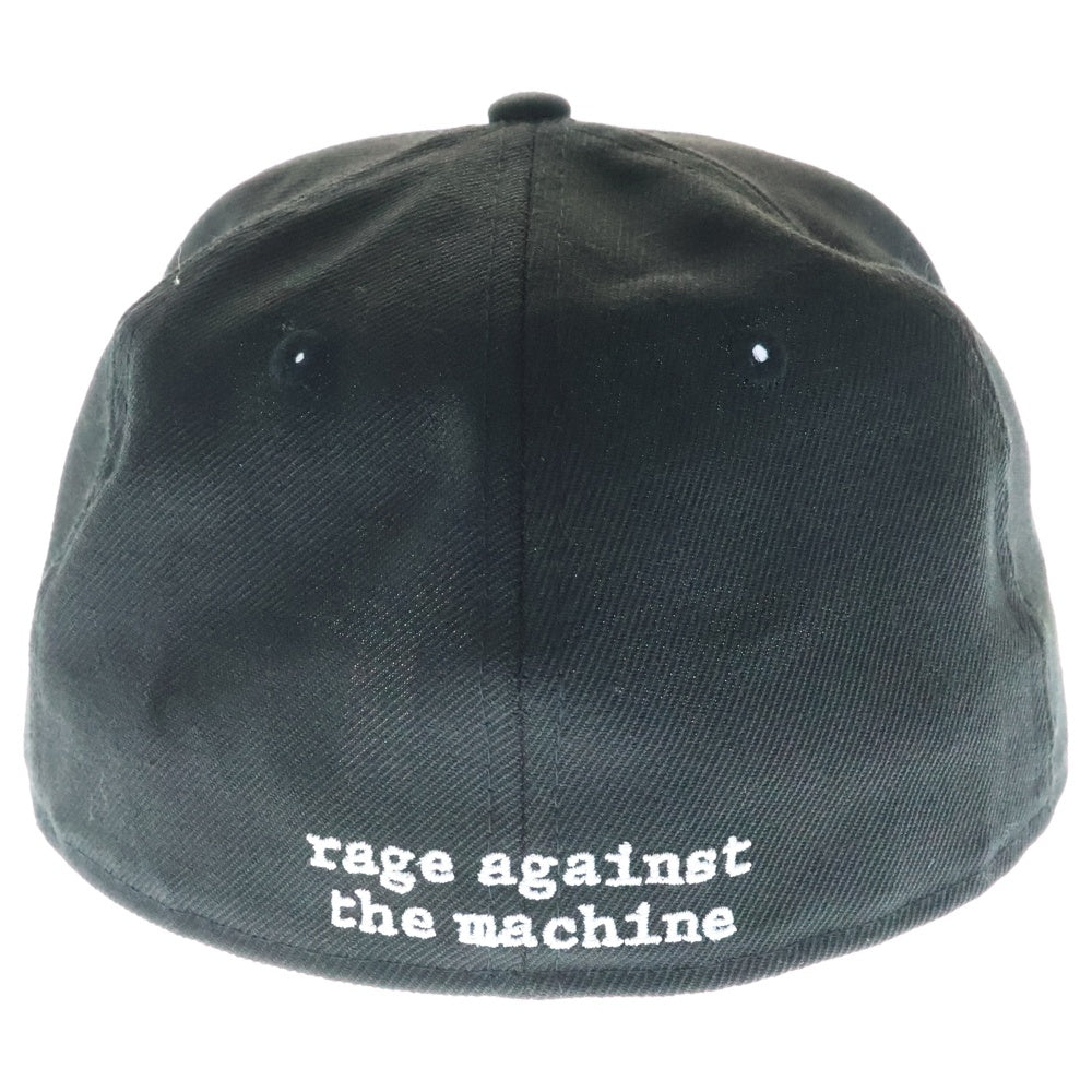 NEW ERA(ニューエラ) ×RAGE AGAINST THE MACHINE 59FIFTY レイジアゲインストザマシーン グラフィックエンブロイダリー 6パネル ベースボールキャップ 帽子 ブラック