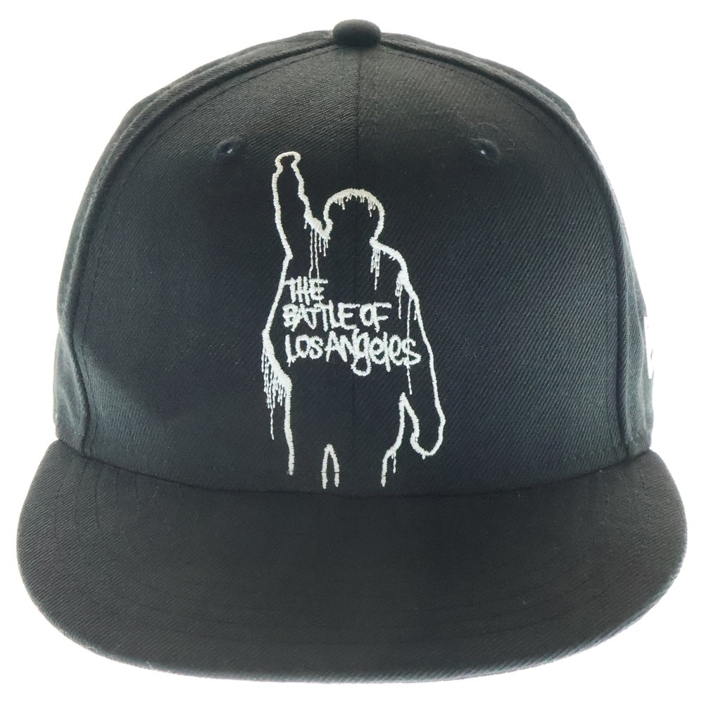 NEW ERA(ニューエラ) ×RAGE AGAINST THE MACHINE 59FIFTY レイジアゲインストザマシーン グラフィックエンブロイダリー 6パネル ベースボールキャップ 帽子 ブラック