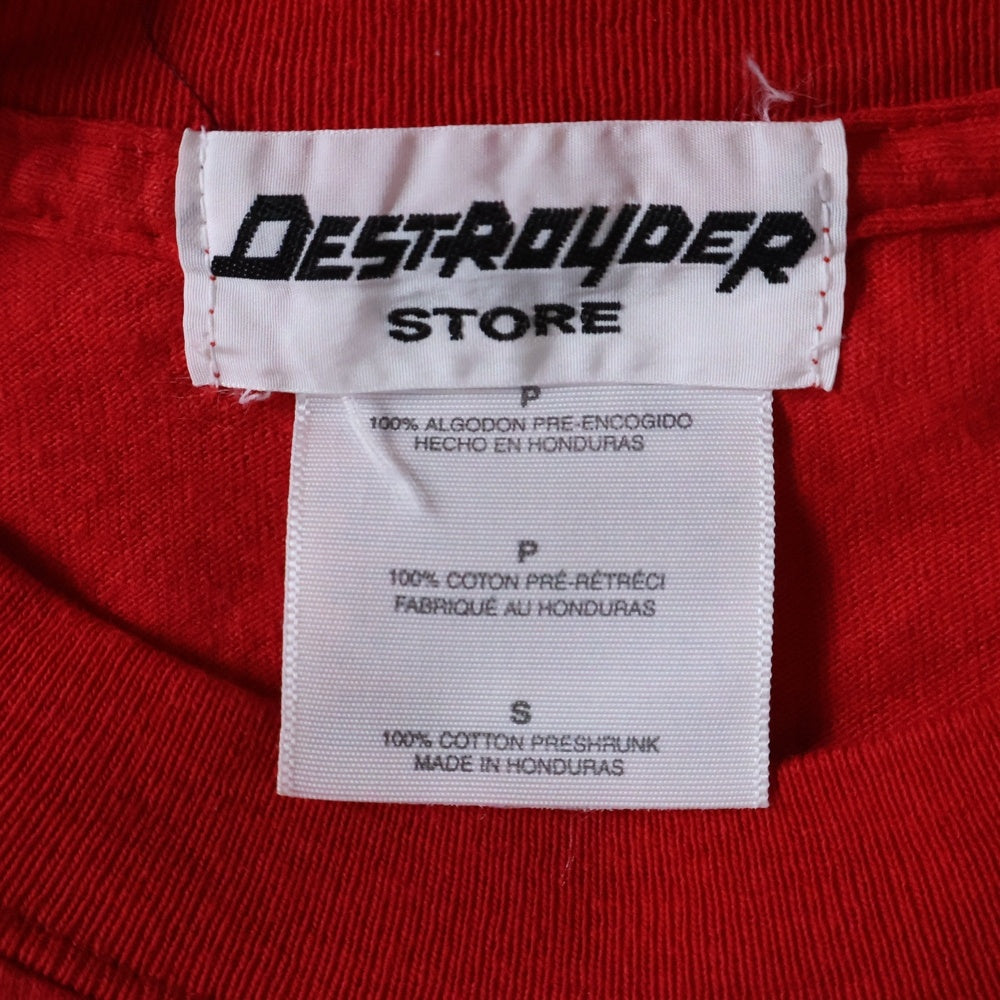 NO BRAND(ノーブランド) ×TOWER RECORDS THE MAD CAPSULE MARKETS タワーレコード ザマッドカプセルマーケッツ グラフィックプリント クルーネック半袖Tシャツ カットソー レッド