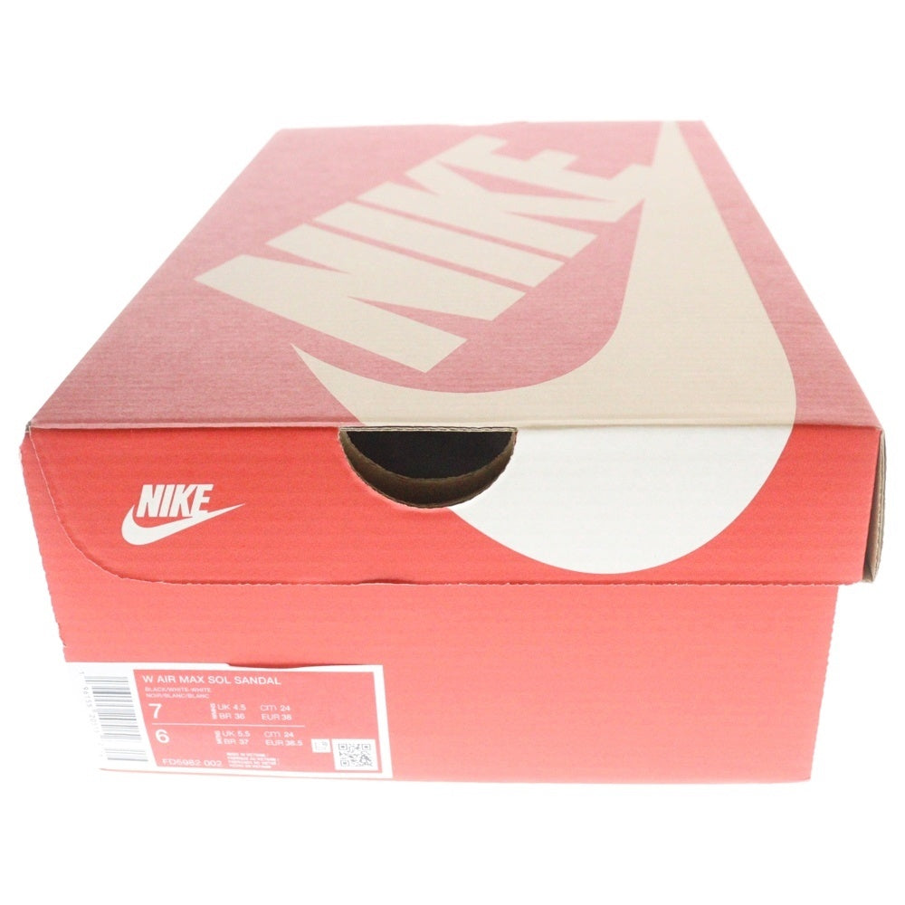 NIKE(ナイキ) WMNS AIR MAX SOL SANDAL BLACK WHITE ウィメンズ エアマックス ソル サンダル ブラック/ホワイト レディース US7/25cm FD5982-002