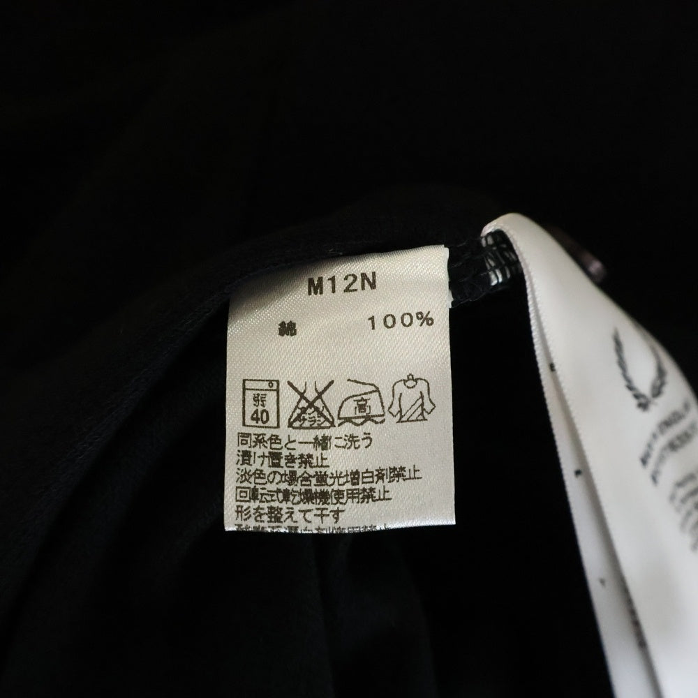 FRED PERRY(フレッドペリー) ロゴエンブロイダリー カットソー 半袖ポロシャツ M12N ブラック