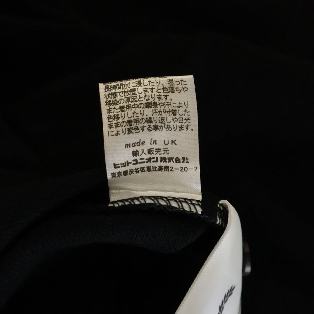 FRED PERRY(フレッドペリー) ロゴエンブロイダリー カットソー 半袖ポロシャツ M12N ブラック