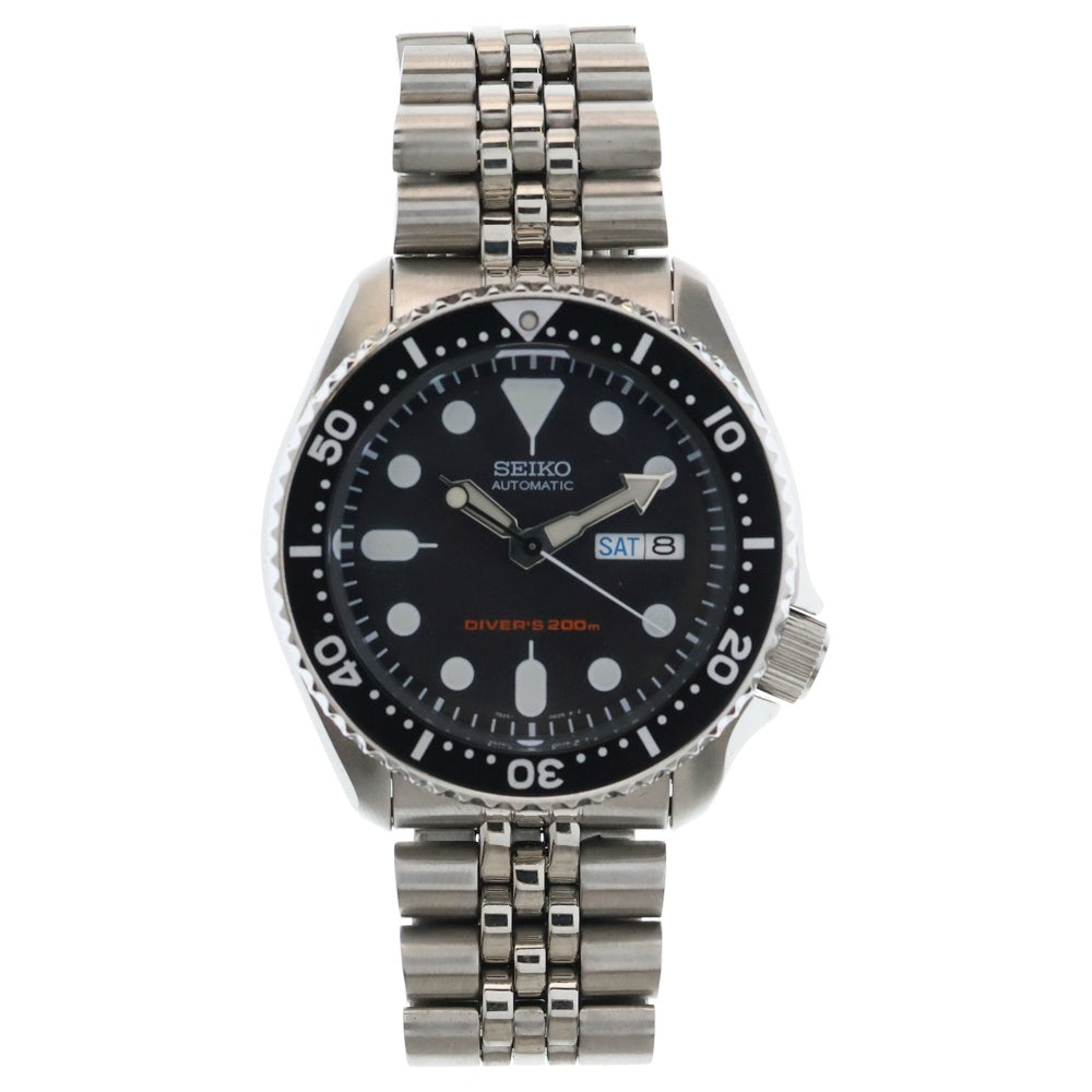SEIKO(セイコー) ダイバーズ200 デイデイト ブラック ボーイ 腕時計 シルバー SKX007 7S26-0020