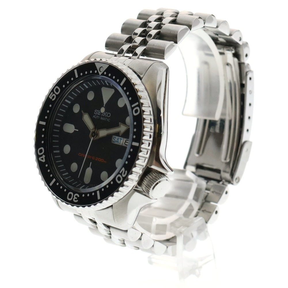 SEIKO(セイコー) ダイバーズ200 デイデイト ブラック ボーイ 腕時計 シルバー SKX007 7S26-0020