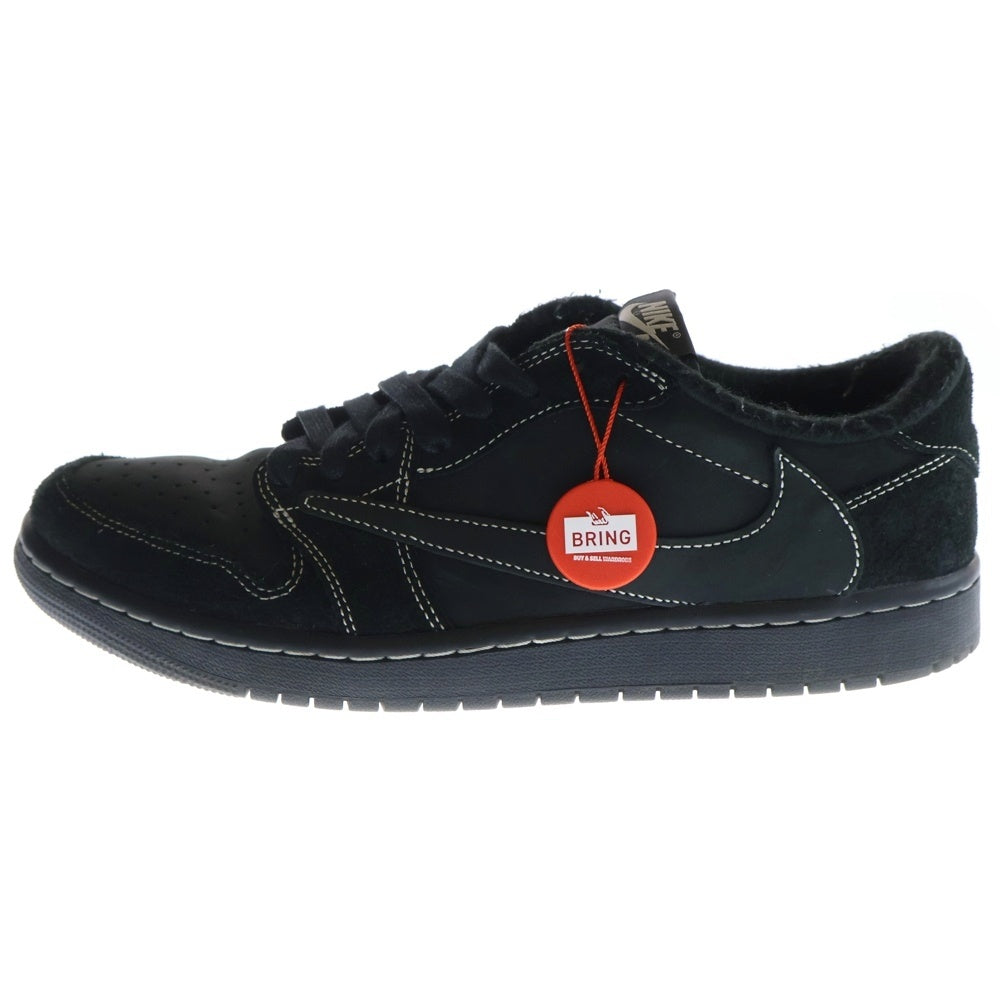 NIKE(ナイキ) ×TRAVIS SCOTT AIR JORDAN 1 LOW OG SP BLACK PHANTOM トラヴィススコット エアジョーダン1 ブラック ファントム ローカットスニーカー US10/28cm DM7866-001