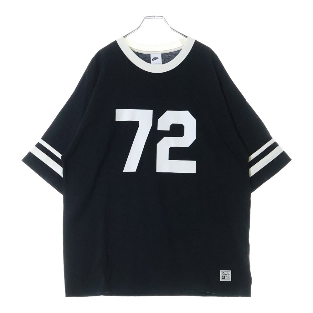 NIKE(ナイキ) OVER SIZE PRINT TEE オーバーサイズ プリント クルーネック 半袖Tシャツ カットソー ブラック/ホワイト HF4602-010