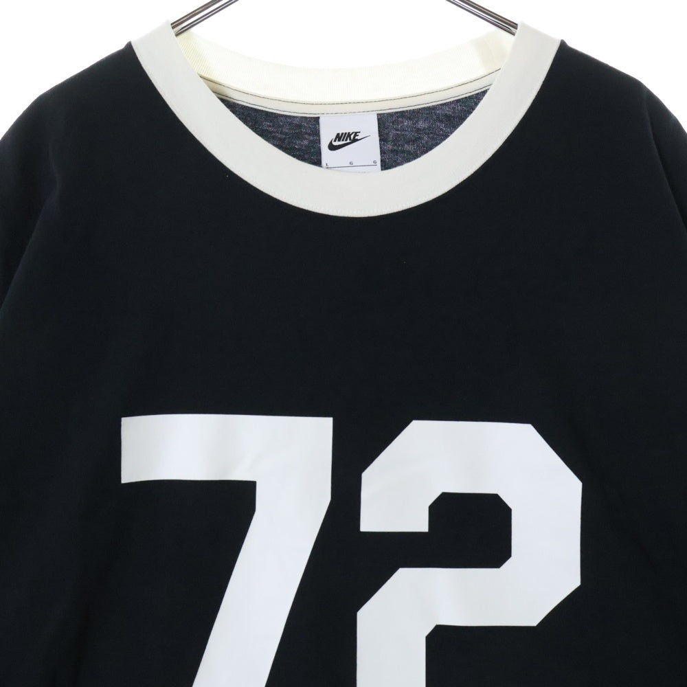 NIKE(ナイキ) OVER SIZE PRINT TEE オーバーサイズ プリント クルーネック 半袖Tシャツ カットソー ブラック/ホワイト HF4602-010